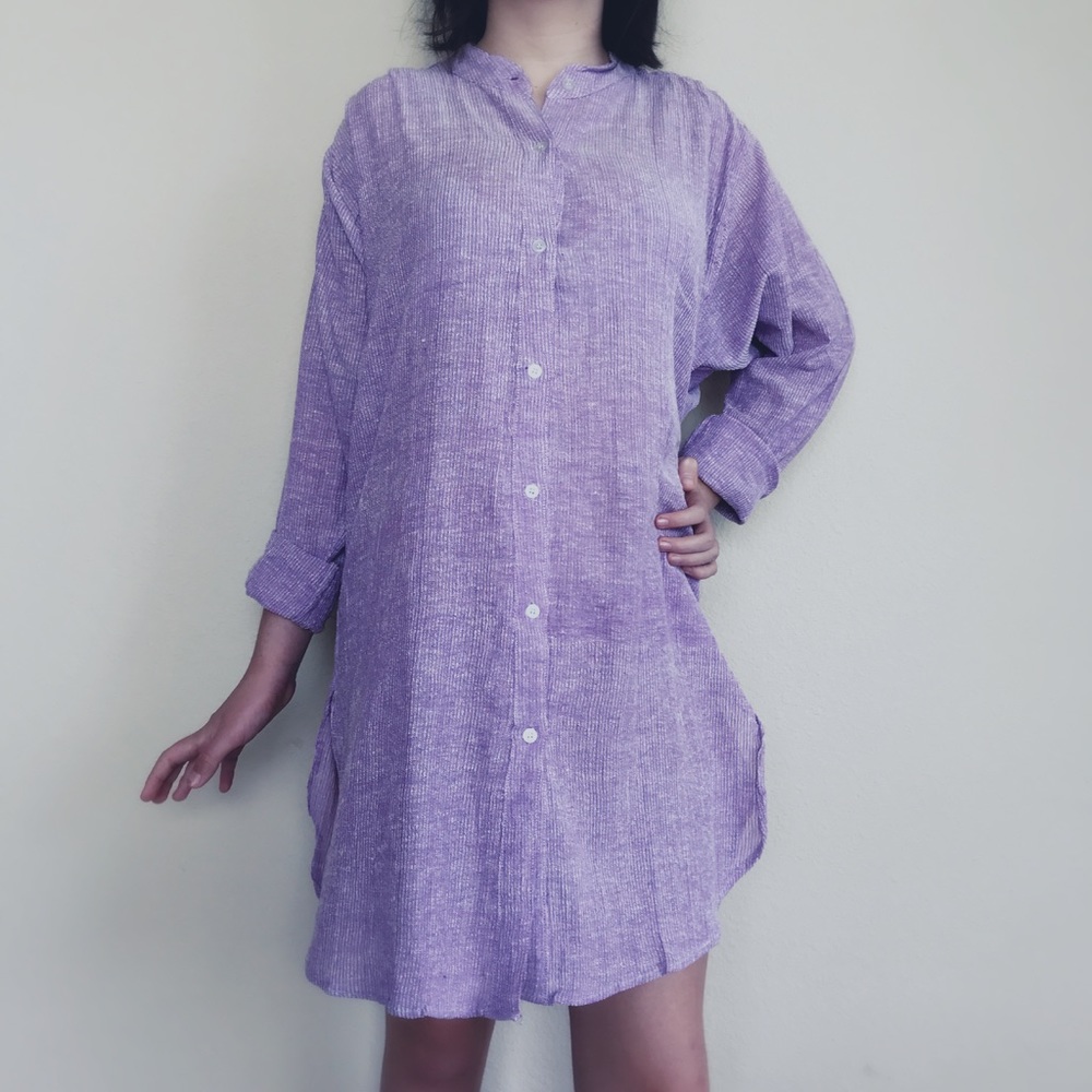 Vtg 70s Tunic Blouse